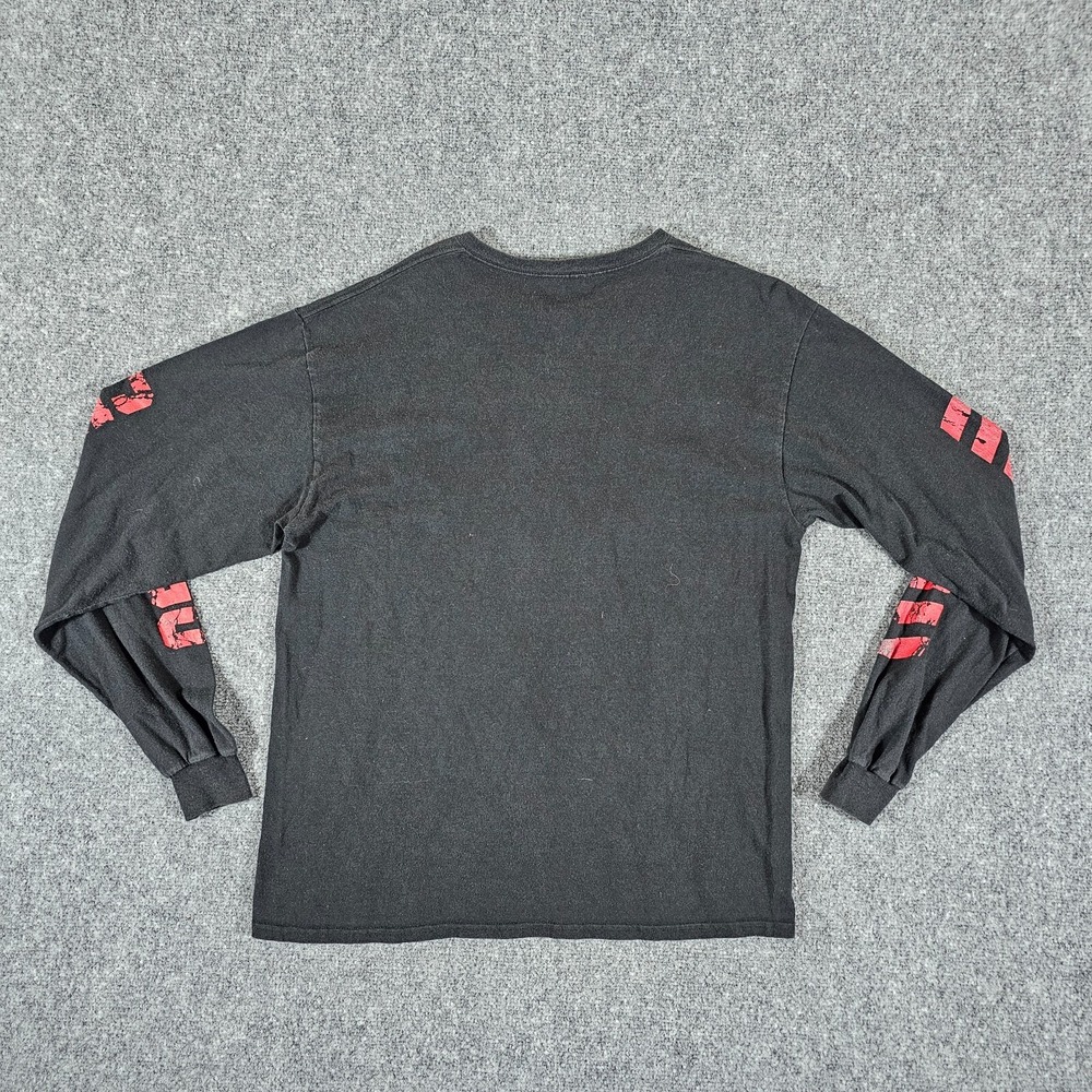 NBA Chicago Bulls Long Sleeve Graphic Print T Shirt Black/Red Men's Size Large - Picture 3 of 6